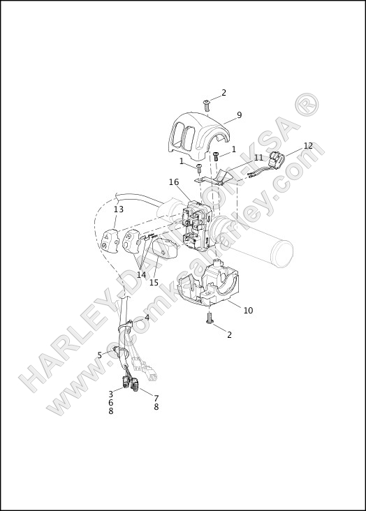 SWITCHES, HANDLEBAR RIGHT, FRONT